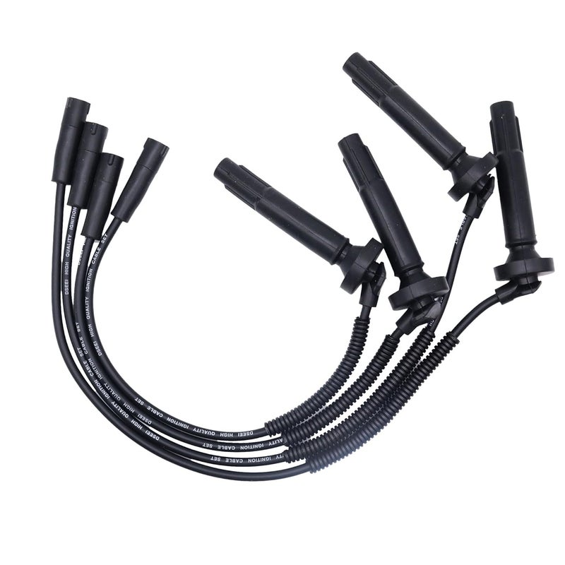 OXCANO SOA430Q119 Ignition Spark Plug Wires Set of 4 Compatible with SAAB 9-2X, Subaru Baja H4 2.5L, Forester H4 2.5L, Impreza H4 2.2L, Impreza H4 2.5L, Legacy H4 2.2L, Legacy H4 2.5L, Outback H4 - Image 1